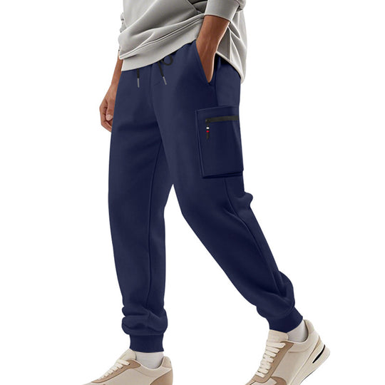 Herren Sportliche Jogginghose mit praktischen Seitentaschen und verstellbarem Bund R&B