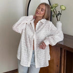 Damen Oversized Jacke mit strukturiertem Material R&B