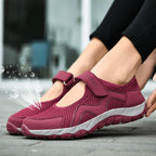 Damen Atmungsaktive Sport-Sneaker mit verstellbarem Klettverschluss R&B