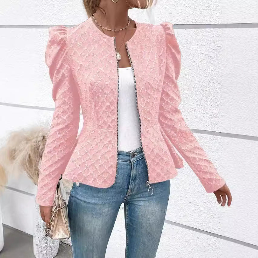 Damen modischer Blazer mit Puffärmeln R&B