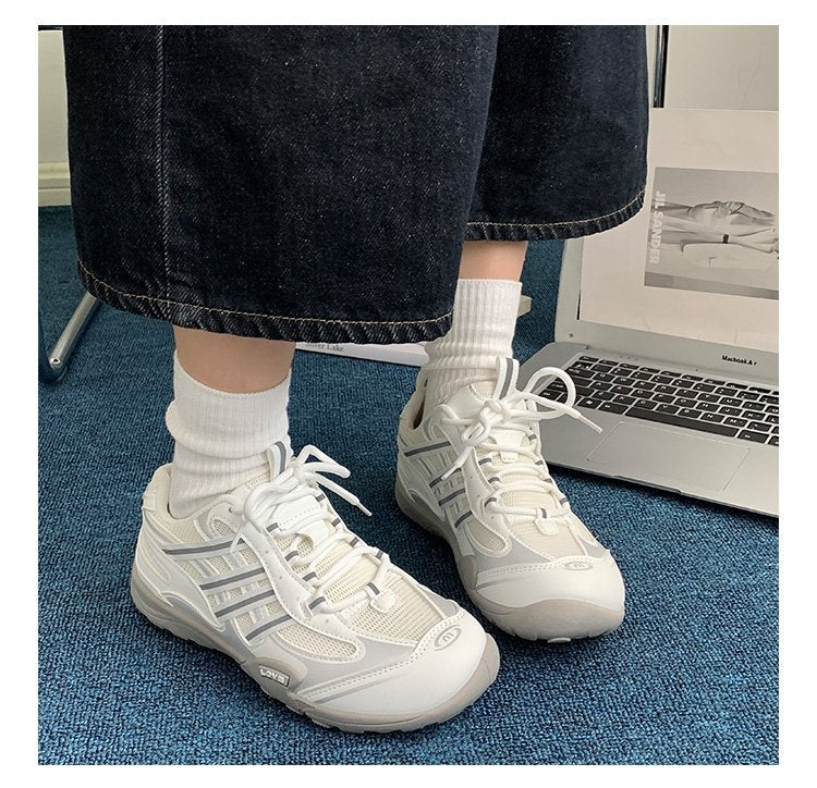 Damen Sportliche Sneakers mit atmungsaktivem Mesh-Obermaterial und dämpfender Sohle R&B