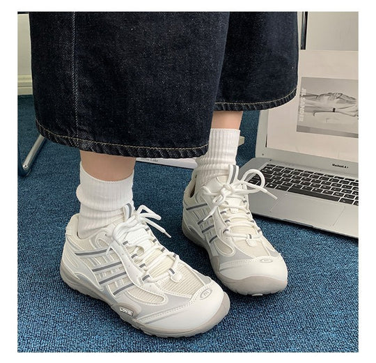Damen Sportliche Sneakers mit atmungsaktivem Mesh-Obermaterial und dämpfender Sohle R&B