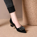 Damen Elegante Pumps mit funkelnder Schmuckapplikation R&B