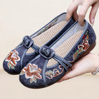 Damen Elegante und handbestickte Gastronomie-Ballerinas R&B