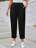 Damen Comfortable Freizeithose mit elastischem Bund und Taschen