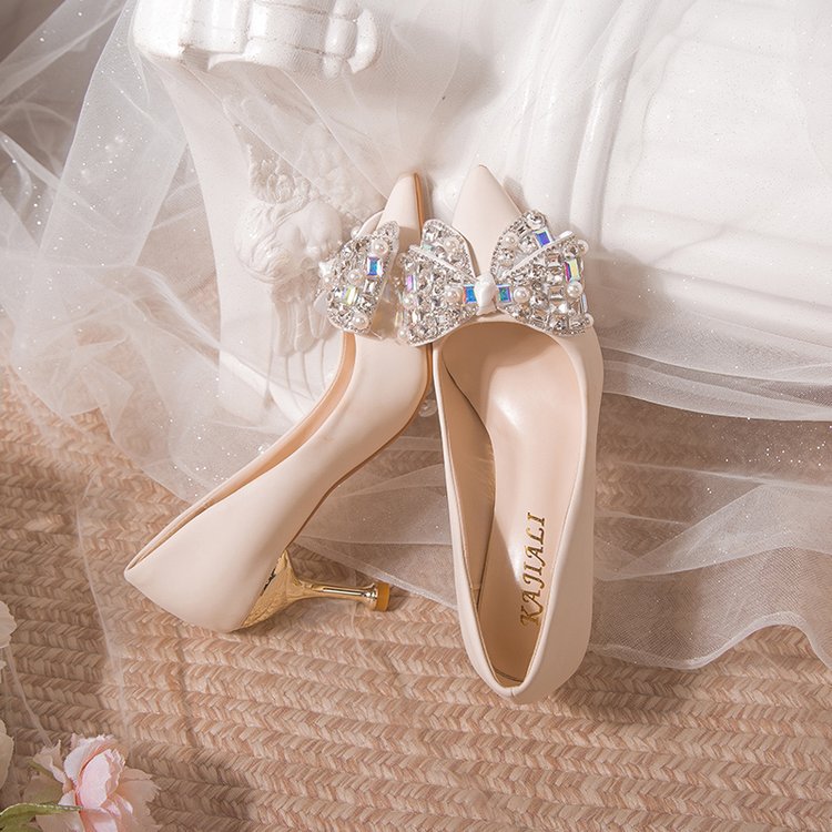 Damen elegante Pumps mit dekorativem Strass-Detail R&B