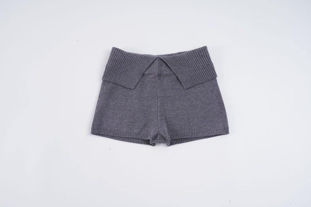 Damen Short mit hohem, komfortablem Bund und strukturiertem Strickdesign R&B