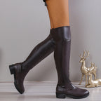 Damen Überknie Stiefel mit elastischer Leiste und rutschfester Sohle R&B