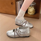 Damen Ballerinas mit stylishen Riemchen und mittelhohem Absatz R&B
