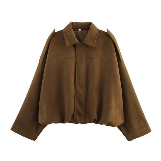 Damen Freizeitjacke im modischen Oversized-Design mit praktischen Taschen R&B