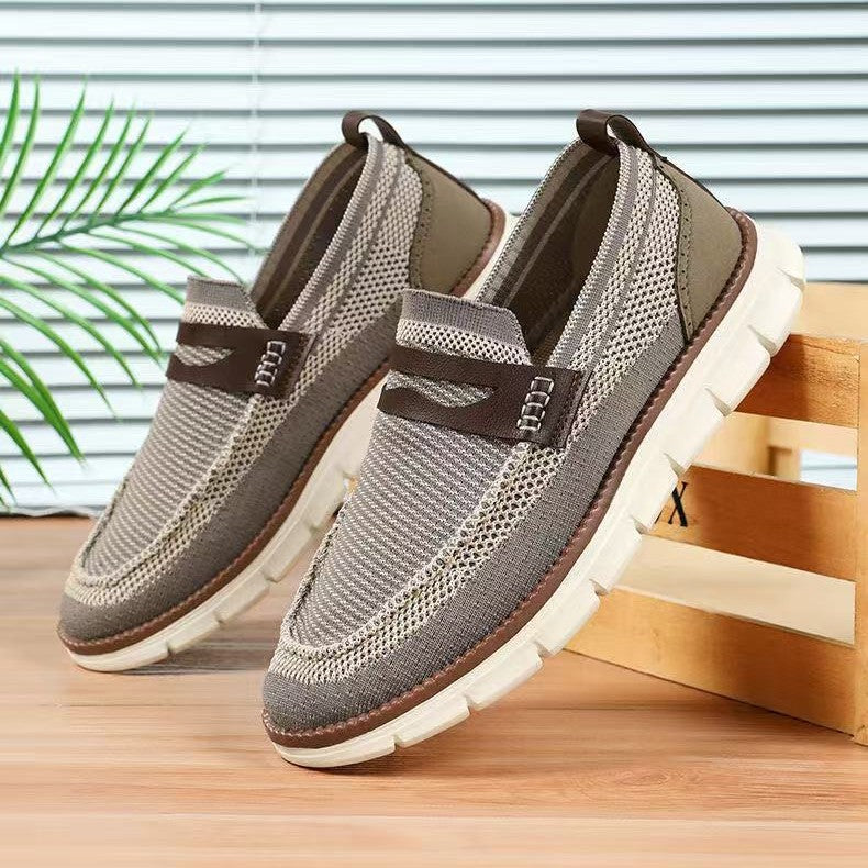 Damen Slip-On Freizeit-Schuhe mit atmungsaktivem Mesh-Obermaterial