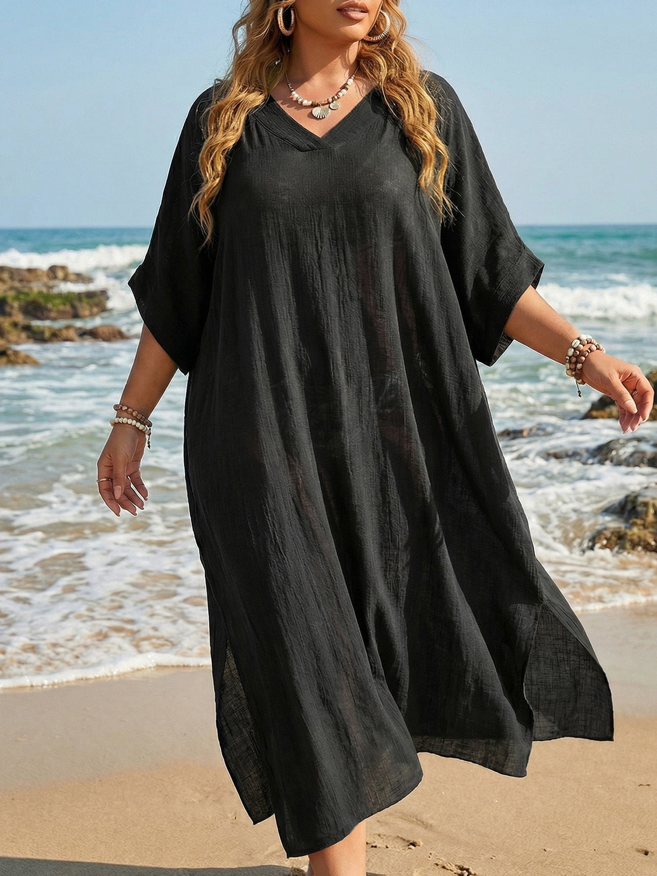 Damen luftiger Strandkleid R&B
