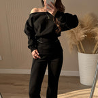 Damen lässiger oversized Lounge-Anzug R&B