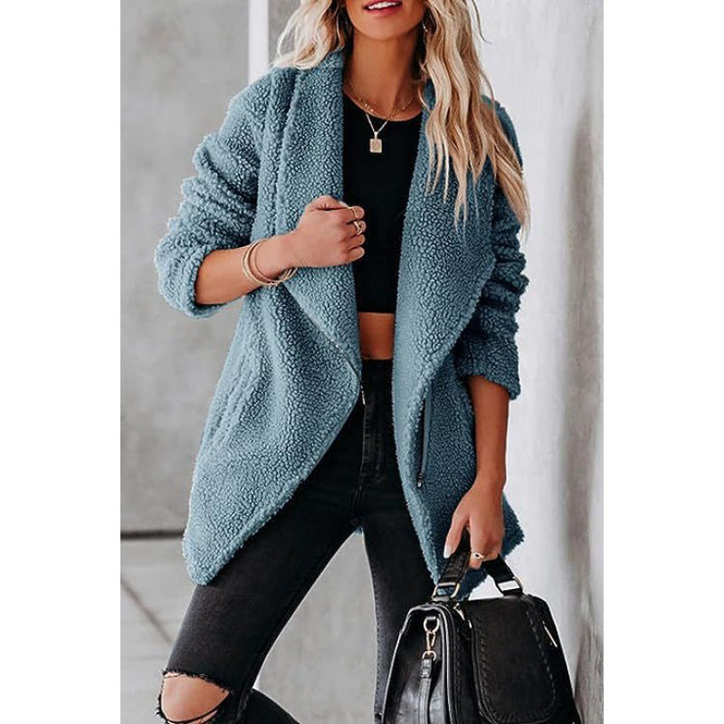 Damen kuschelige Teddyjacke R&B