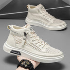 Damen Sportliche High-Top Sneakers mit atmungsaktivem Mesh-Obermaterial R&B