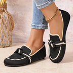Damen Stilvolle und komfortable Ballerinas mit großem Schleifendetail R&B
