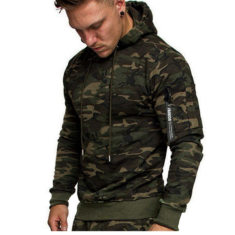 Herren sportlicher Hoodie mit seitlichem Reißverschluss R&B