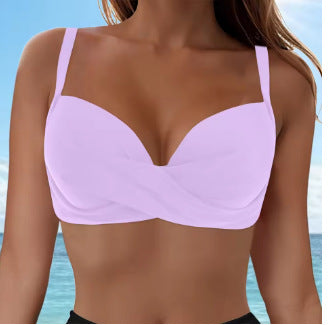 Damen Elegantes Bikinioberteil mit Wickeldesign R&B