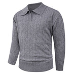 Herren eleganter Strickpullover mit modernem Zopfmuster R&B