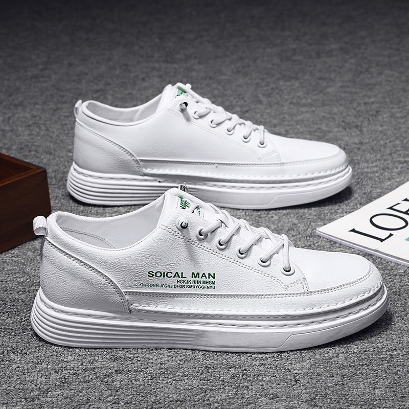 Herren lässige Ledersneaker mit weicher Sohle und modischem Design R&B