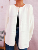 Damen lässiger Strickcardigan mit offenem Schnitt und weichen Materialien R&B