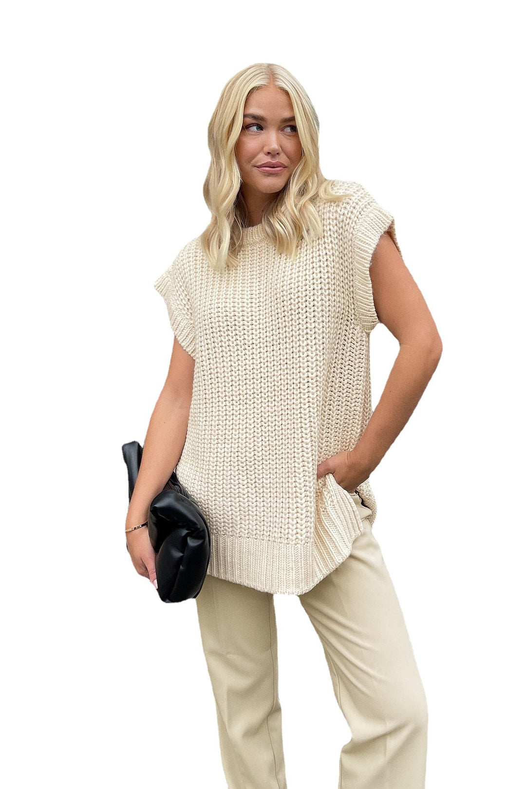 Damen Oversized Stricktop mit lässigem Schnitt R&B