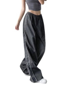 Damen Sportliche Hose mit weitem Schnitt und elastischem Bund R&B