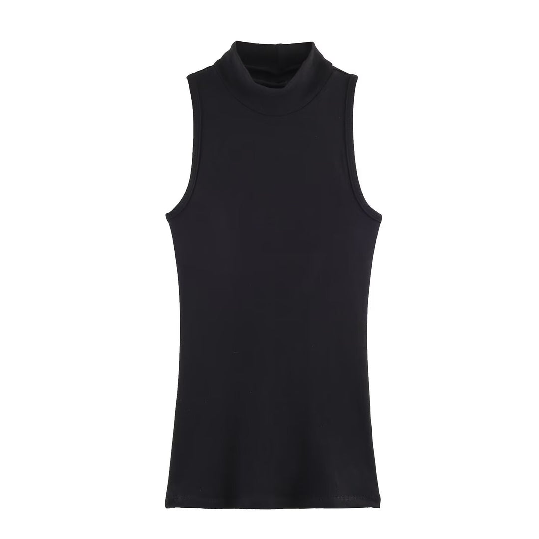 Damen Rollkragen-Tanktop aus weichem Stretch-Material R&B