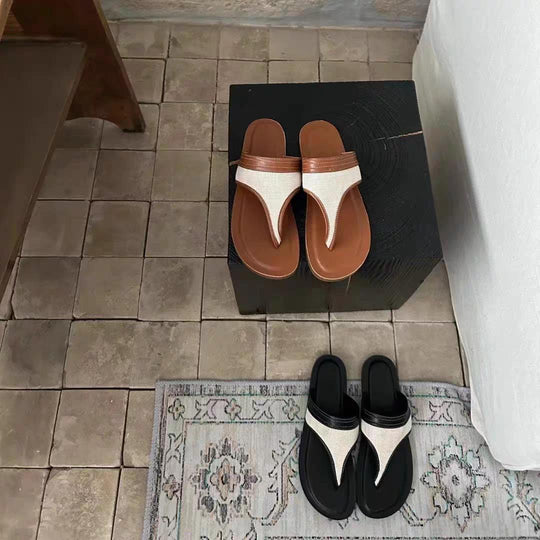Damen Zehentrenner-Sandalen mit ergonomischem Fußbett und lässigem Design R&B