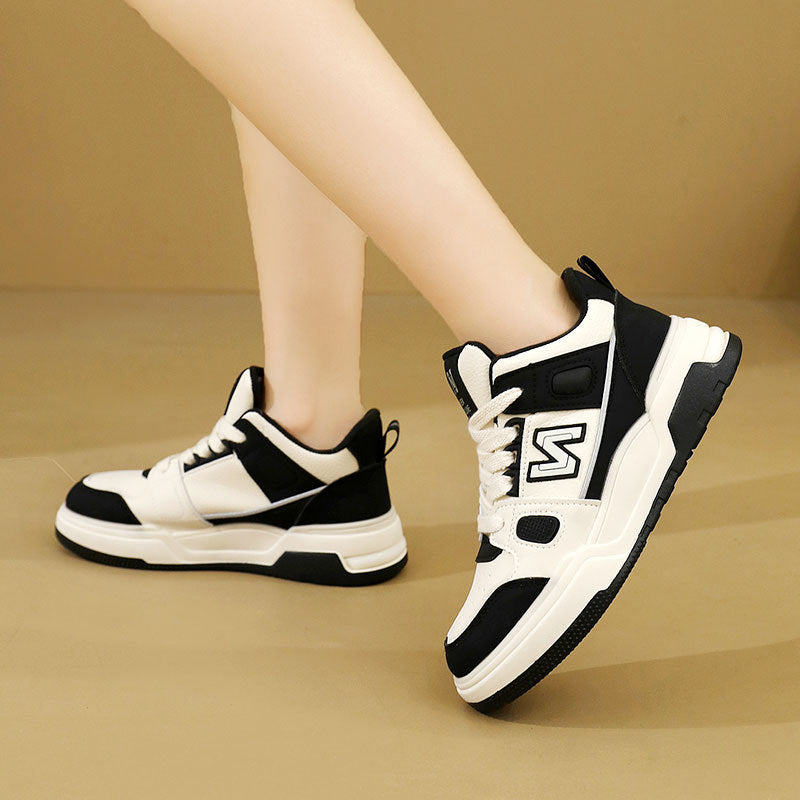 Damen Sportliche High-Top Sneakers mit modischem Design und atmungsaktiver Oberflächenstruktur R&B