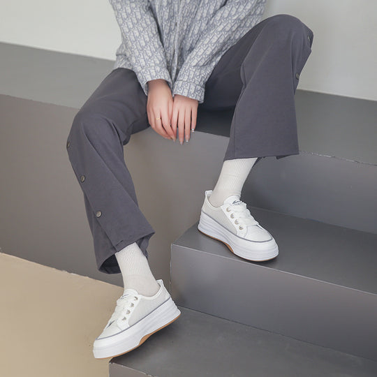 Damen Sportliche Plateausneaker mit atmungsaktivem Mesh-Obermaterial und rutschfester Sohle R&B