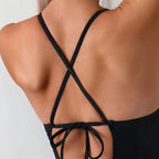 Damen Einteiliger Badeanzug mit tiefem V-Ausschnitt und eleganten Cut-Outs R&B