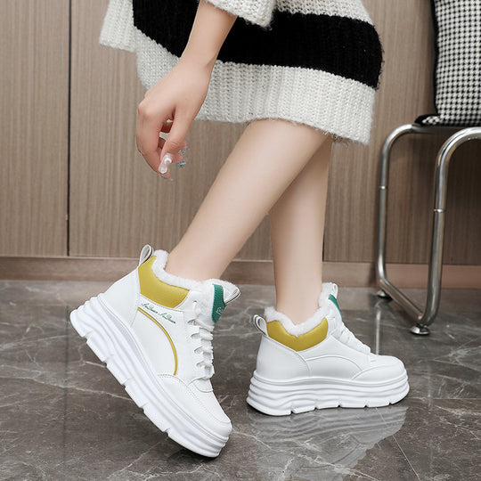 Damen Hohe Winter Sneakers mit elastischem Futter und rutschfester Sohle R&B