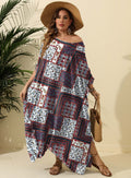 Damen luftiges Maxikleid mit farbenfrohem Patchwork-Design R&B