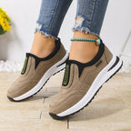 Damen Sportliche Slip-On Sneakers mit atmungsaktiver Oberflächenstruktur und rutschfester Sohle R&B