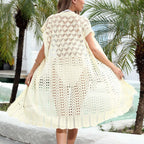 Damen Strickkimono aus luftigem Netzmaterial R&B
