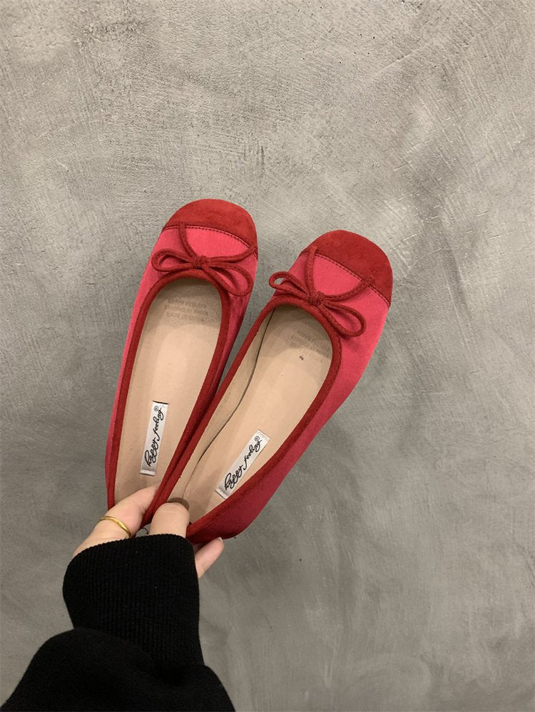 Damen Ballerinas mit zierlichem Schleifenakzent und weichem Innenfutter R&B