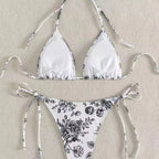 Damen Elegantes Triangel-Bikini-Set mit herausnehmbaren Polstern R&B