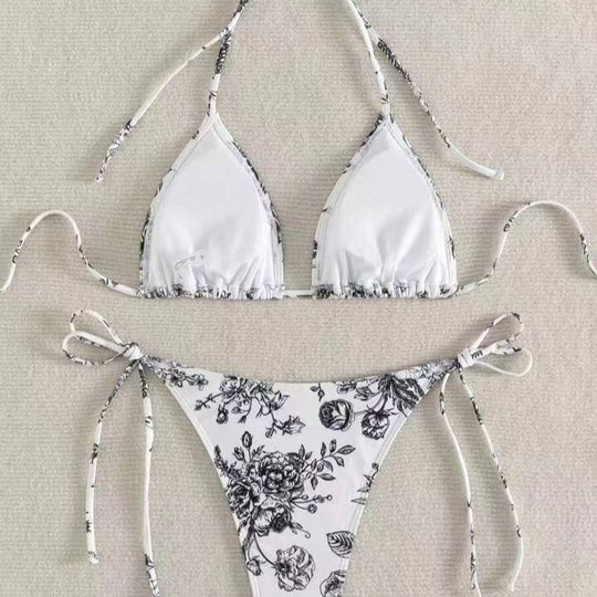 Damen Elegantes Triangel-Bikini-Set mit herausnehmbaren Polstern R&B