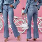 Damen Flared Jeans im eleganten Vintage-Look mit hoher Taille R&B