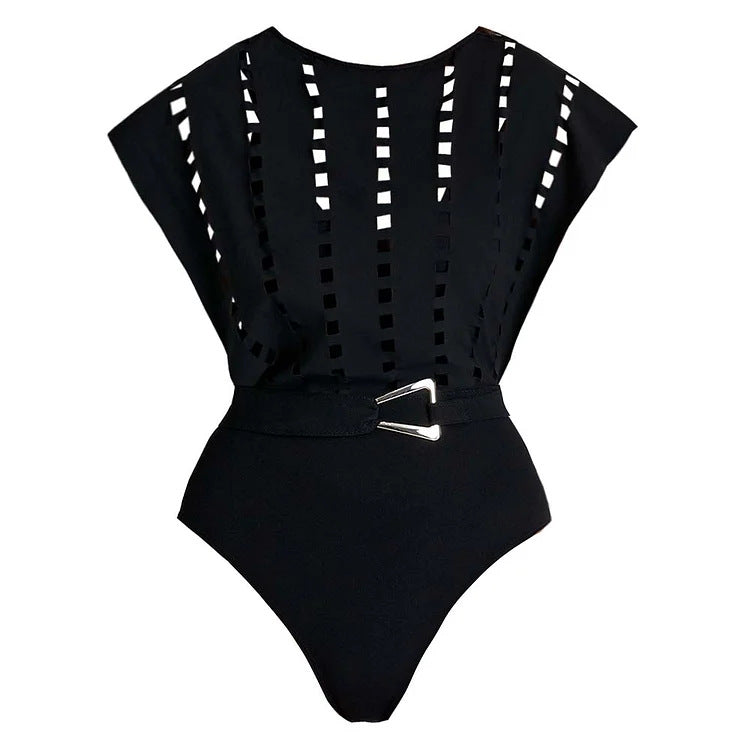 Damen Badeanzug mit elegantem Schnitt und modischen Details R&B