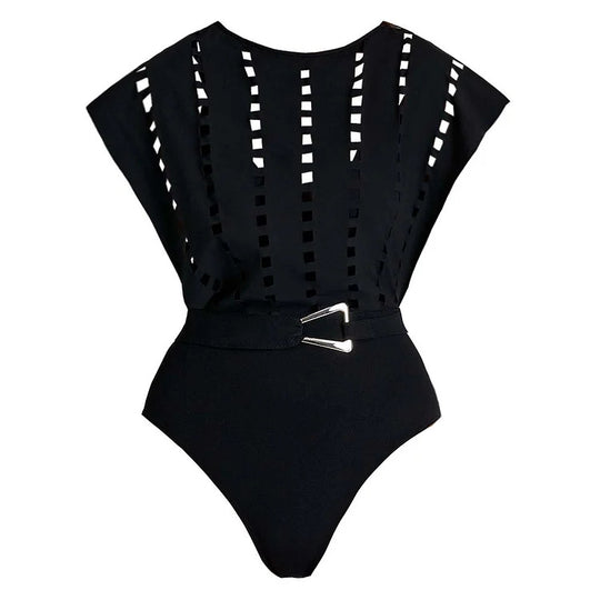 Damen Badeanzug mit elegantem Schnitt und modischen Details R&B