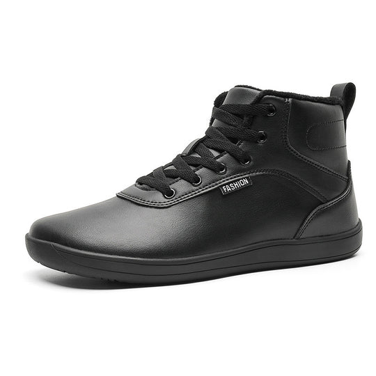 Herren nan knöchelhoher Freizeit-Sneaker mit warmem Plüschfutter, gepolsterter Innensohle und rutschfester Gummilaufsohle R&B