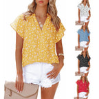 Damen Bluse mit floralem Muster und lässigem Schnitt R&B