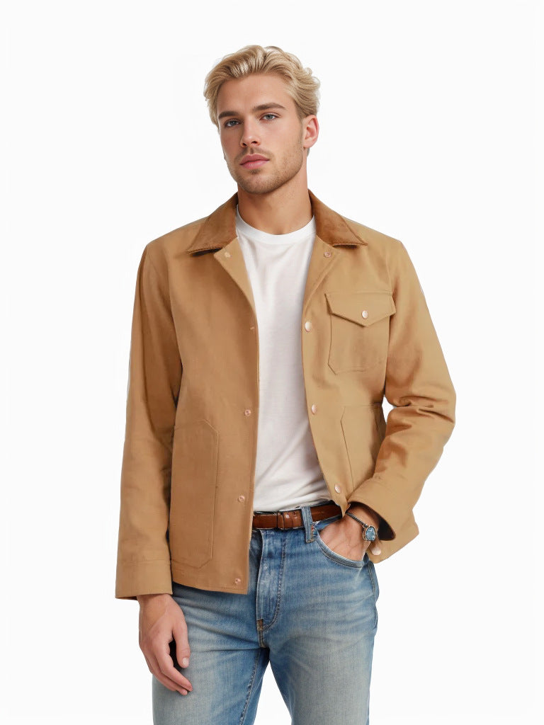 Herren trendige Jeansjacke R&B
