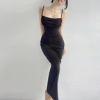 Damen Figurschmeichelndes Midi-Kleid mit dezentem Raffungseffekt R&B
