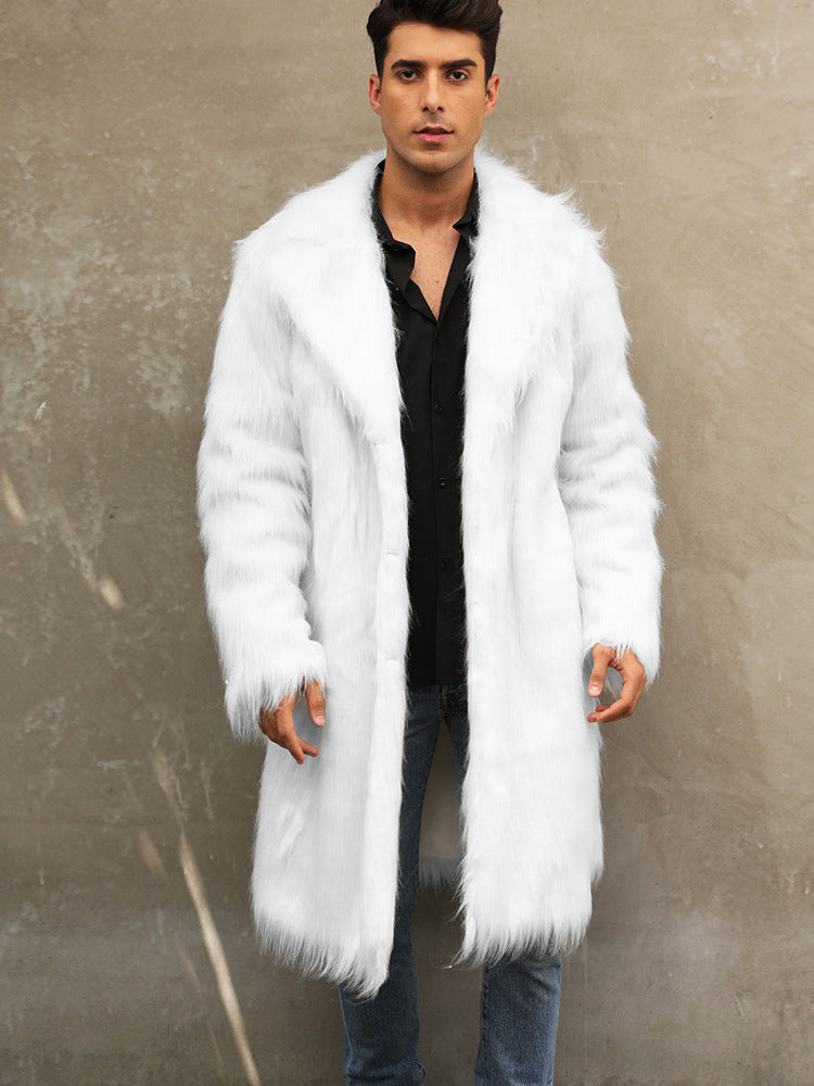 Herren Luxuriöser Kunstpelzmantel R&B
