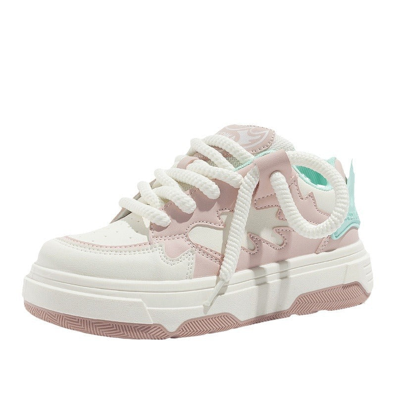 Damen Sportliche Chunky Sneakers mit dynamischem Design und elastischen Schnürsenkeln