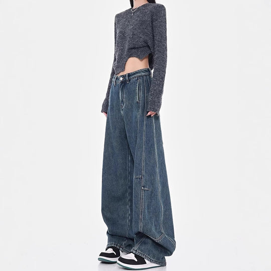 Damen Weite Denim-Hosen R&B