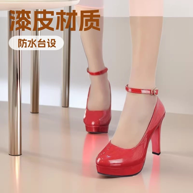 Damen Plateau-Pumps mit verstellbarem Riemen R&B